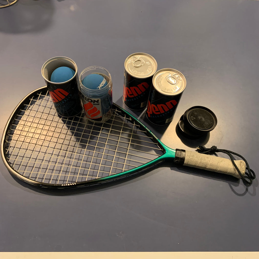 Racquet Ball Paddle & 8 Balls - 2 cans NEW
