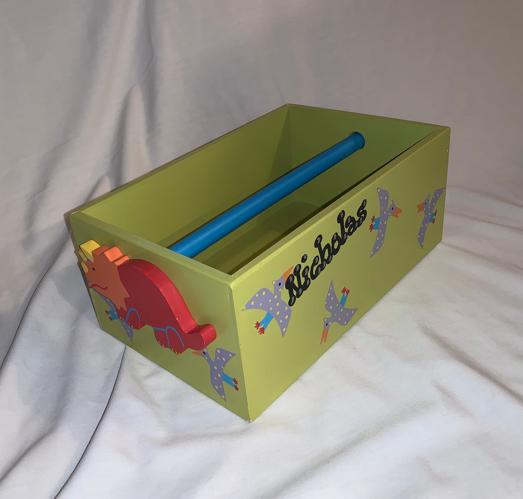 Nicholas' Wooden box 12 L x 7.5 W x 5 H