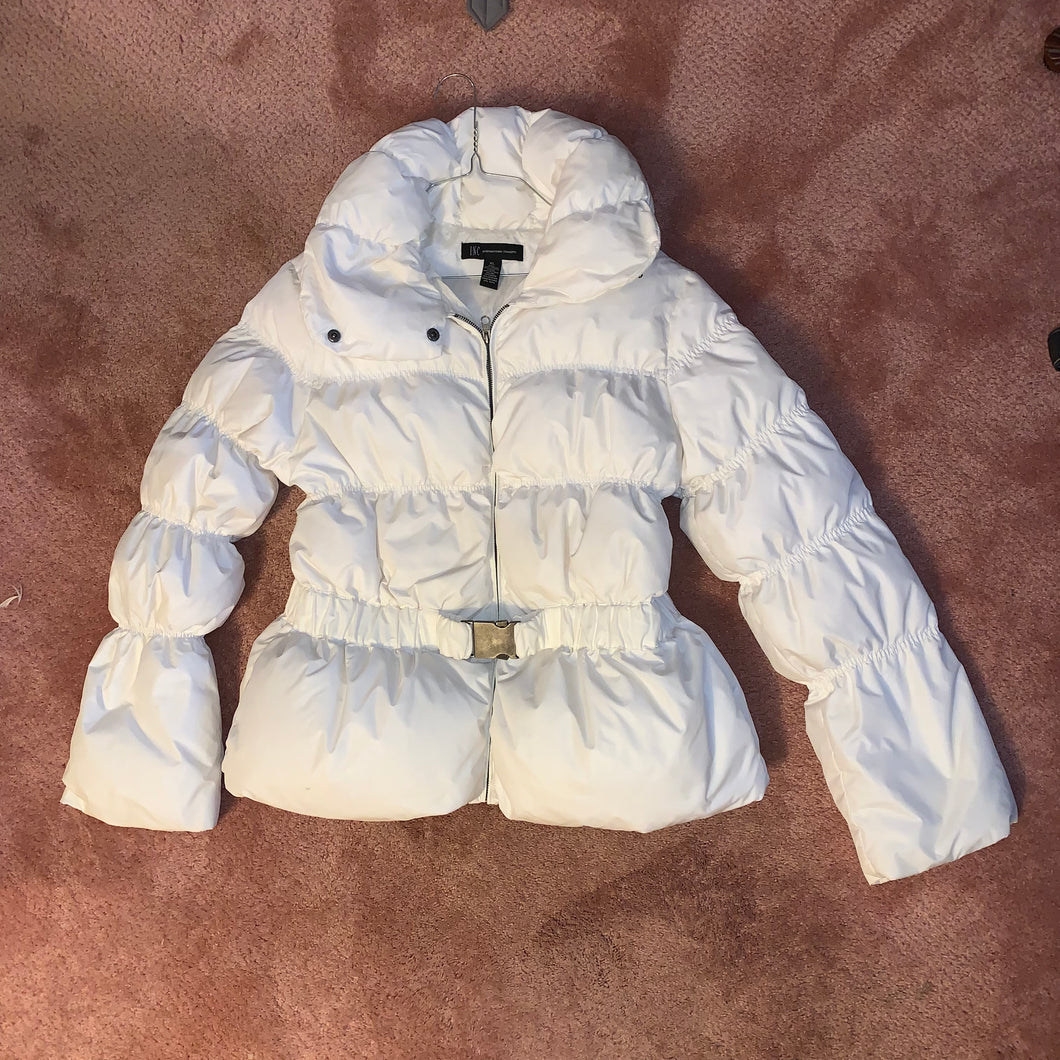 INC White Puffer Coat - size X-Large