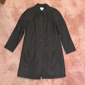 Ann Taylor Loft Brown Wool Coat -Size 4P