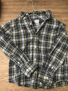 Carters blue/green plaid Long sleeve - size 5/5T