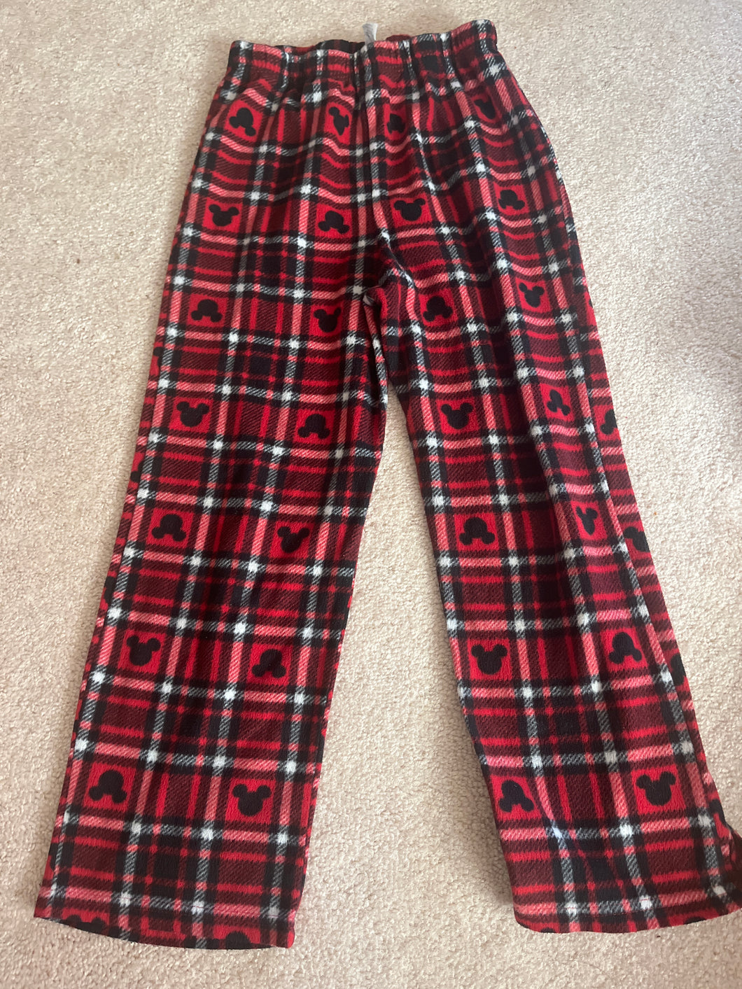 Mickey plaid pj bottom - size 8
