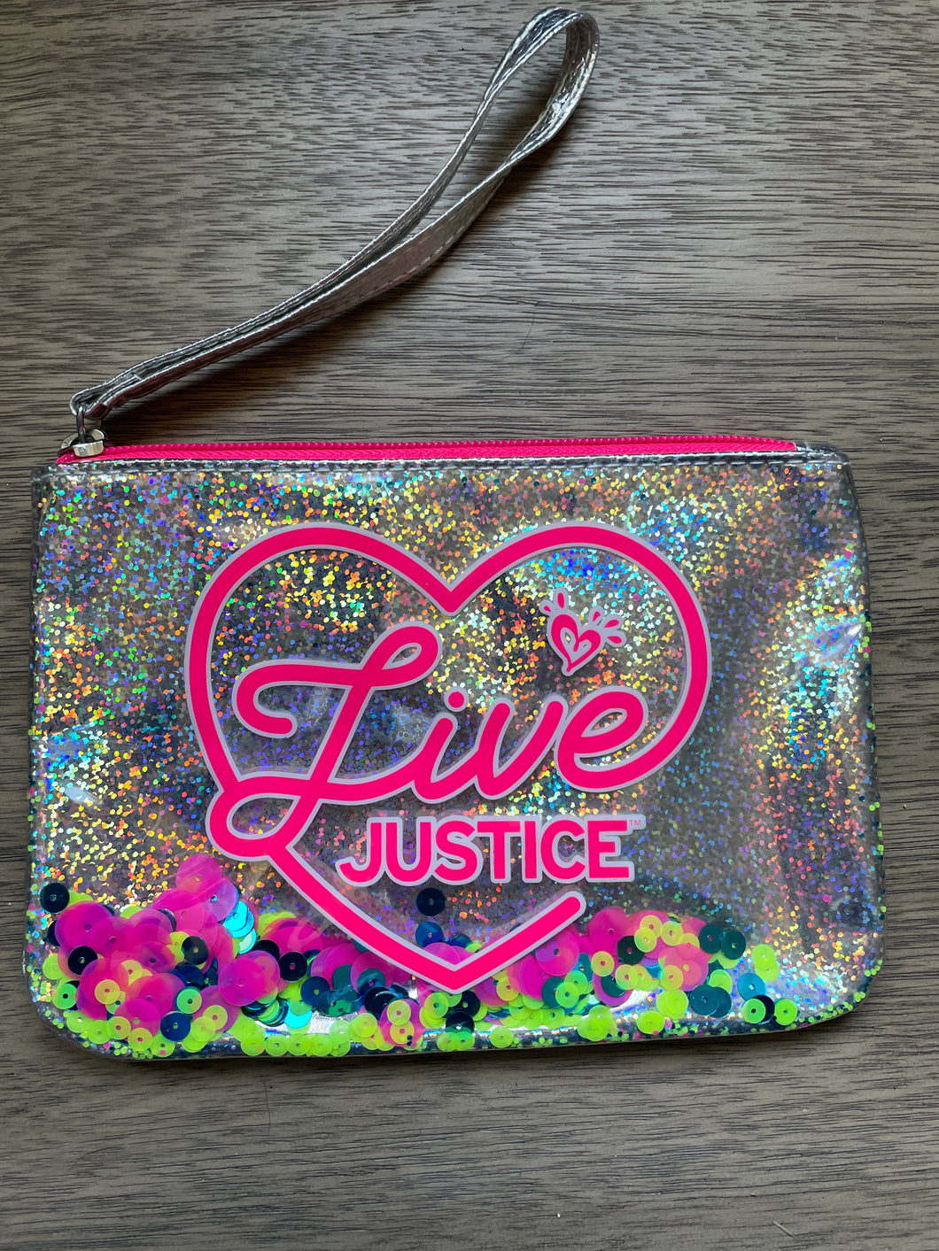 Live justice Zipper wristlet