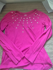 Children place Hot pink / silver gems - size 10