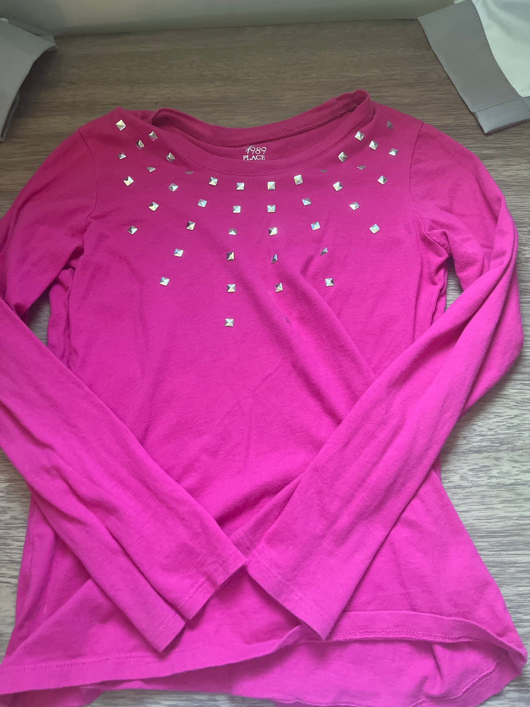 Children place Hot pink / silver gems - size 10