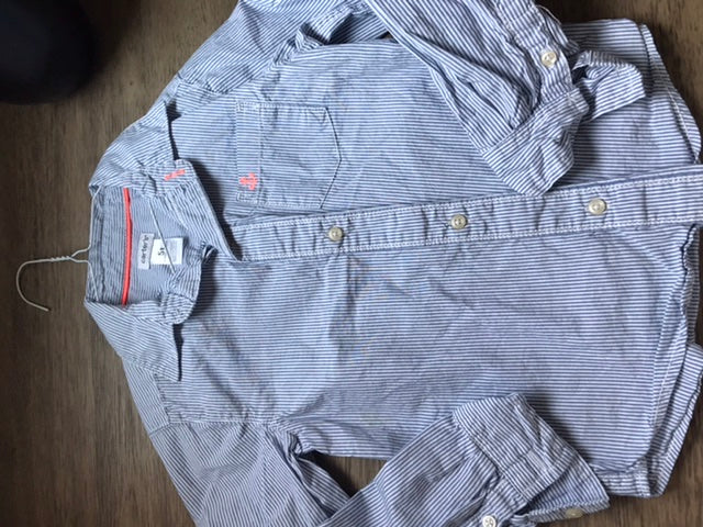 Anchor Blue pinstripe - size 5/5T