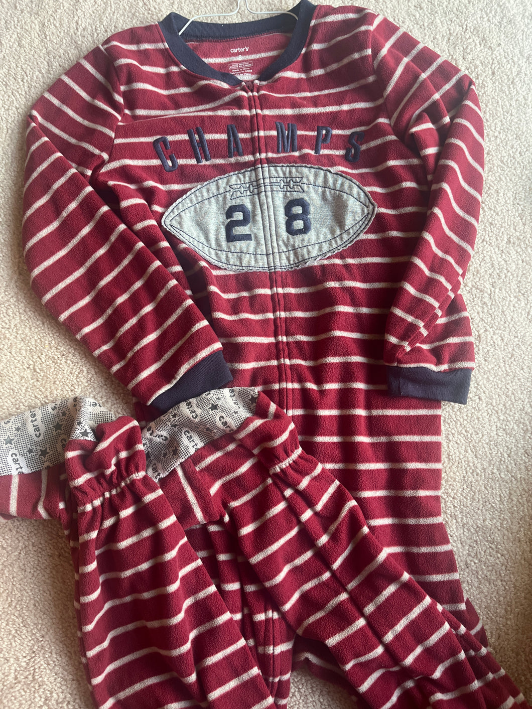 Carters champs Footed pj - size 8