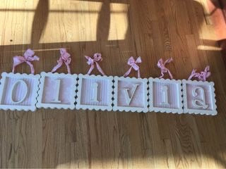 Olivia Wooden Hanging Letters 8inches