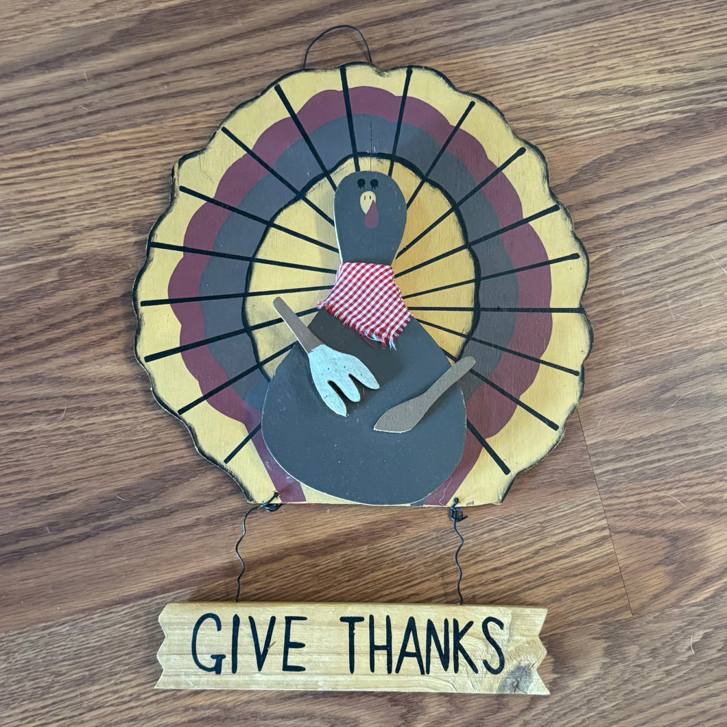Thanksgiving decor About 12 inches tall - size .Leave Blank