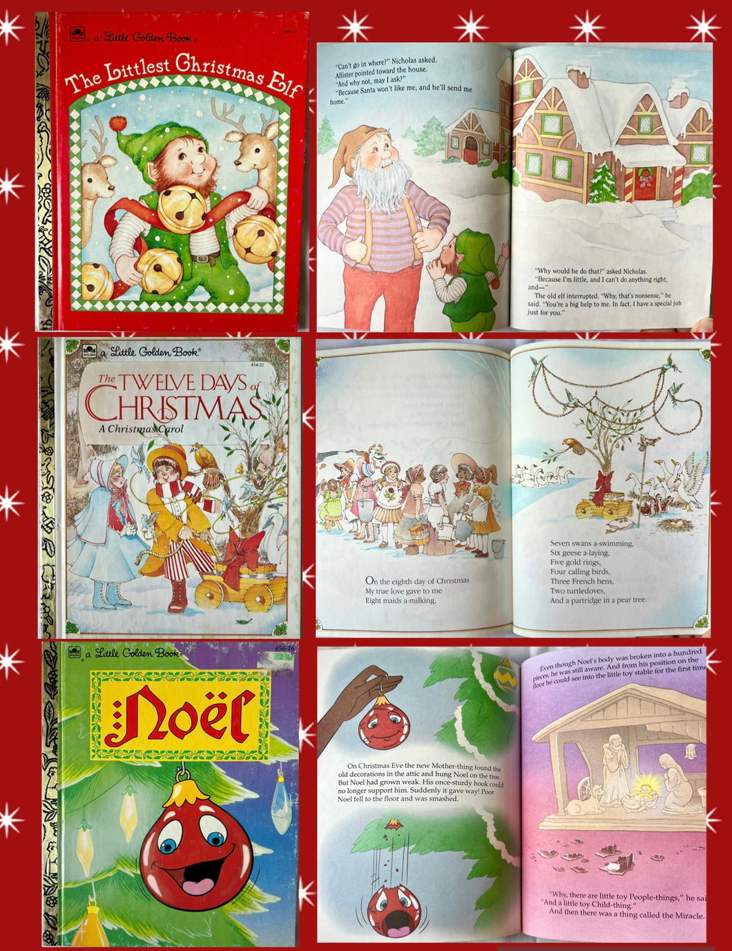 *3x A Little Golden Bks* The 12 DAYS OF CHRISTMAS