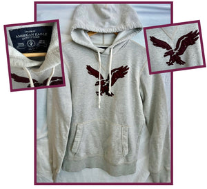 AMERICAN EAGLE Classic Logo Hooded Sweatshirt - size X-Small
