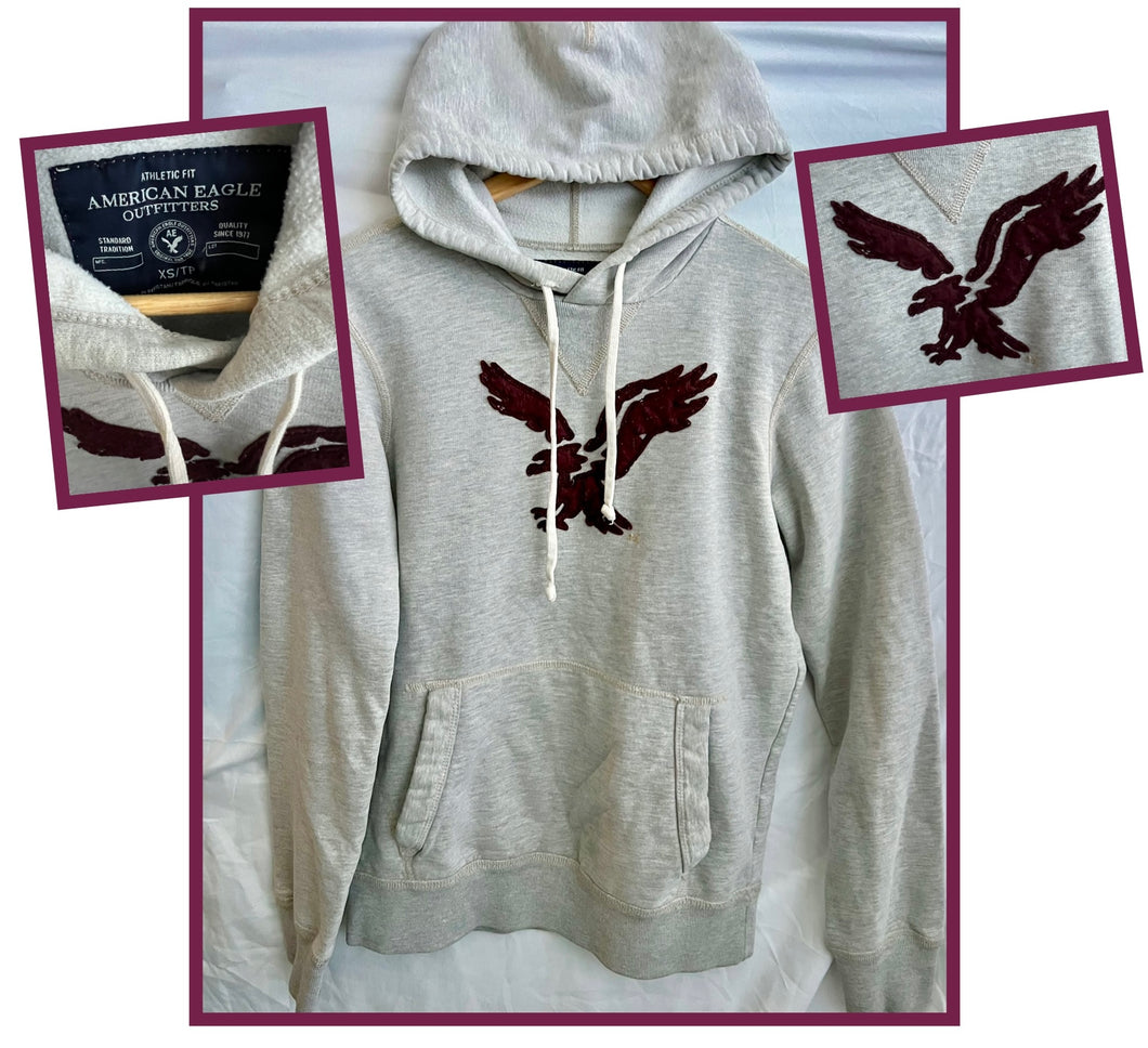AMERICAN EAGLE Classic Logo Hooded Sweatshirt - size X-Small