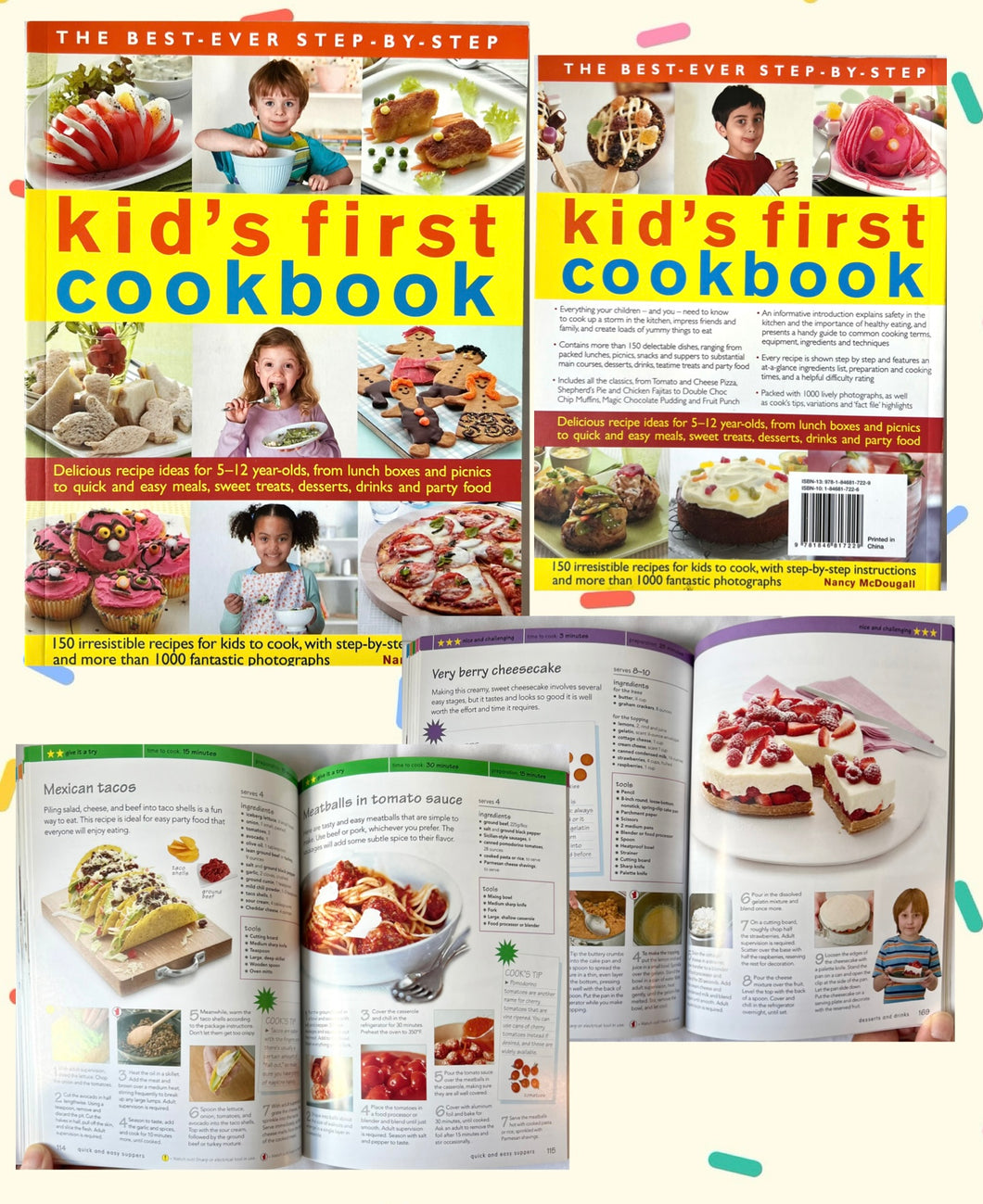 *NEW* KID'S 1st COOKBOOK Step-By-Step,150 Recipes