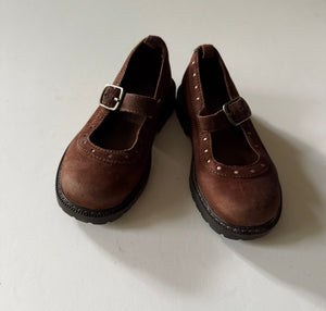 BABY GAP MARY JANE BROWN SUEDE SHOE - size Shoes: Toddler Size 8