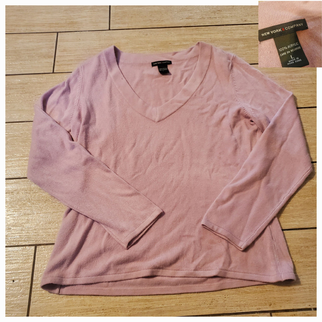 ny and co purple shirt l/s - size Large