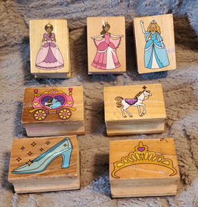 Princess rubber stamps used