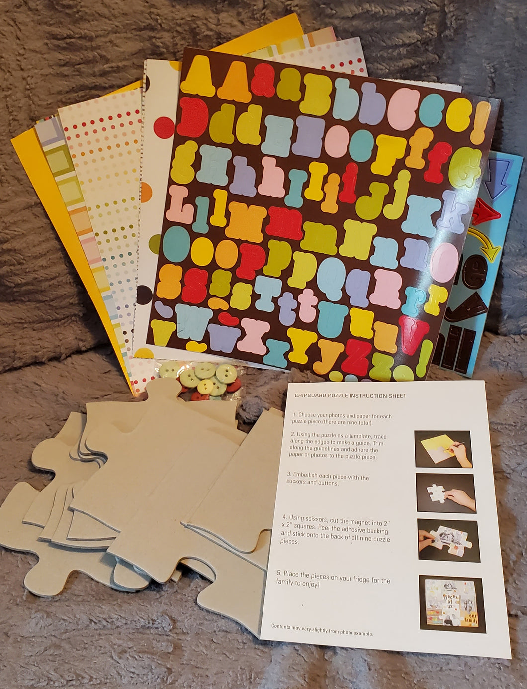 scrapbooking puzzle kit