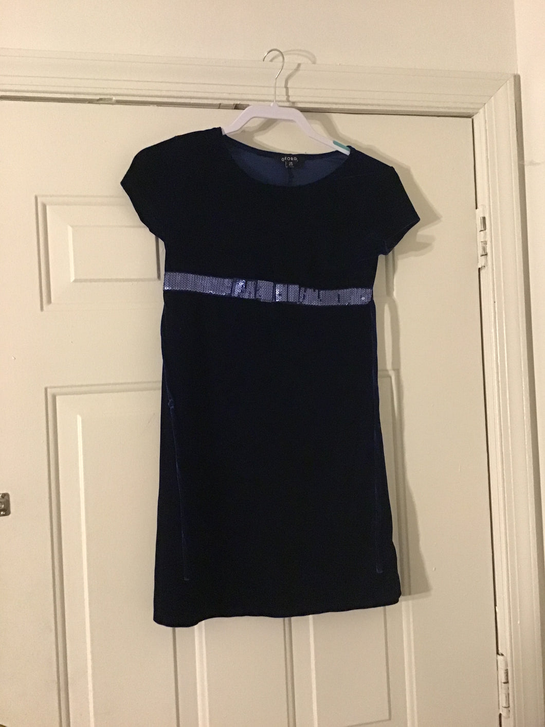 George Navy Velour dress - size 10