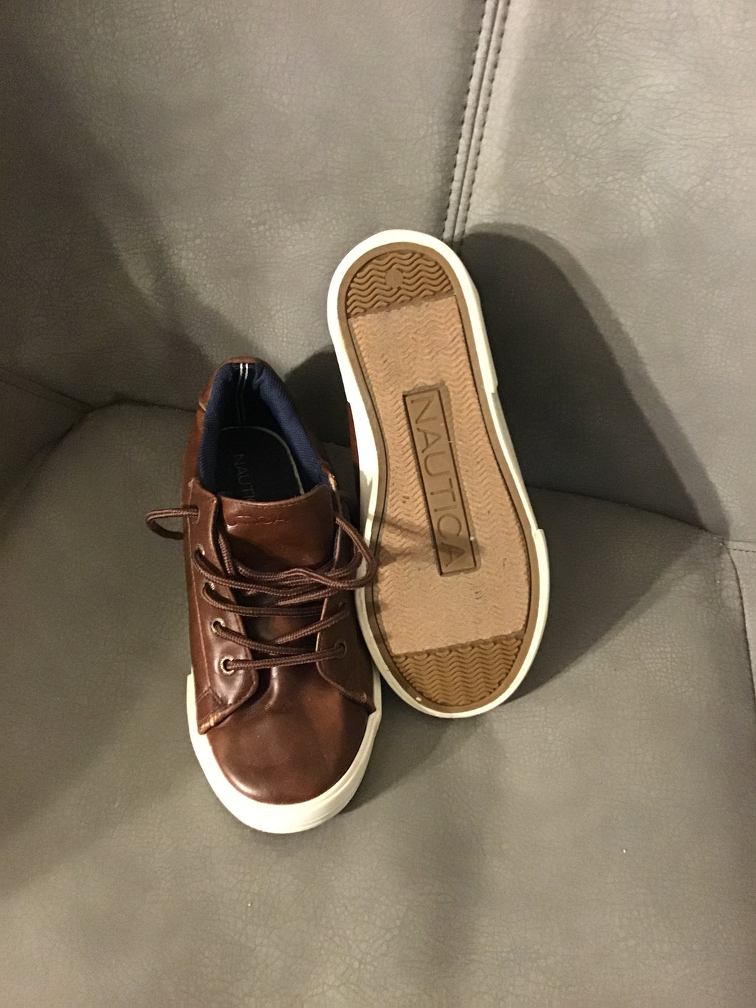 Nautica brown Leather sneakers - size Shoes: Youth Size 1