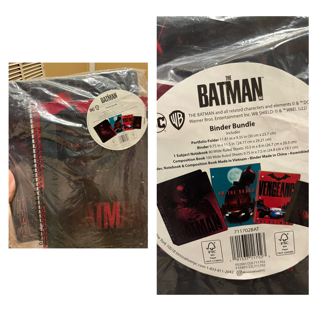 School Supplies Binder batman binder set