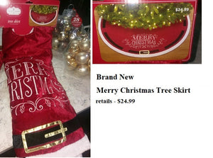 NEW Merry Christmas Tree Skirt - retails $25