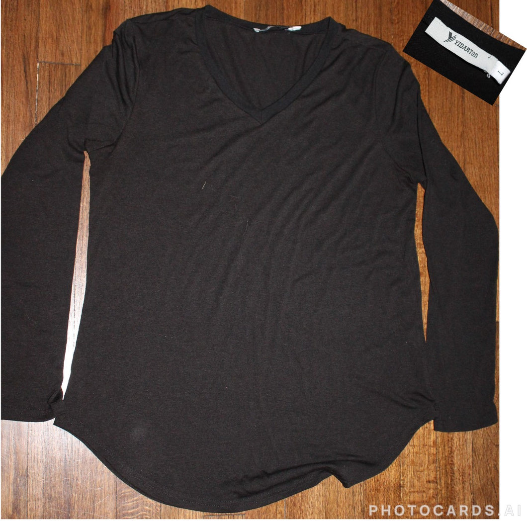 Black Long Shirt - size Large