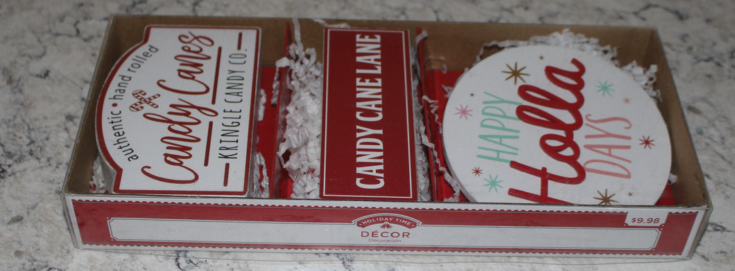 Tray Decor Candy Cane