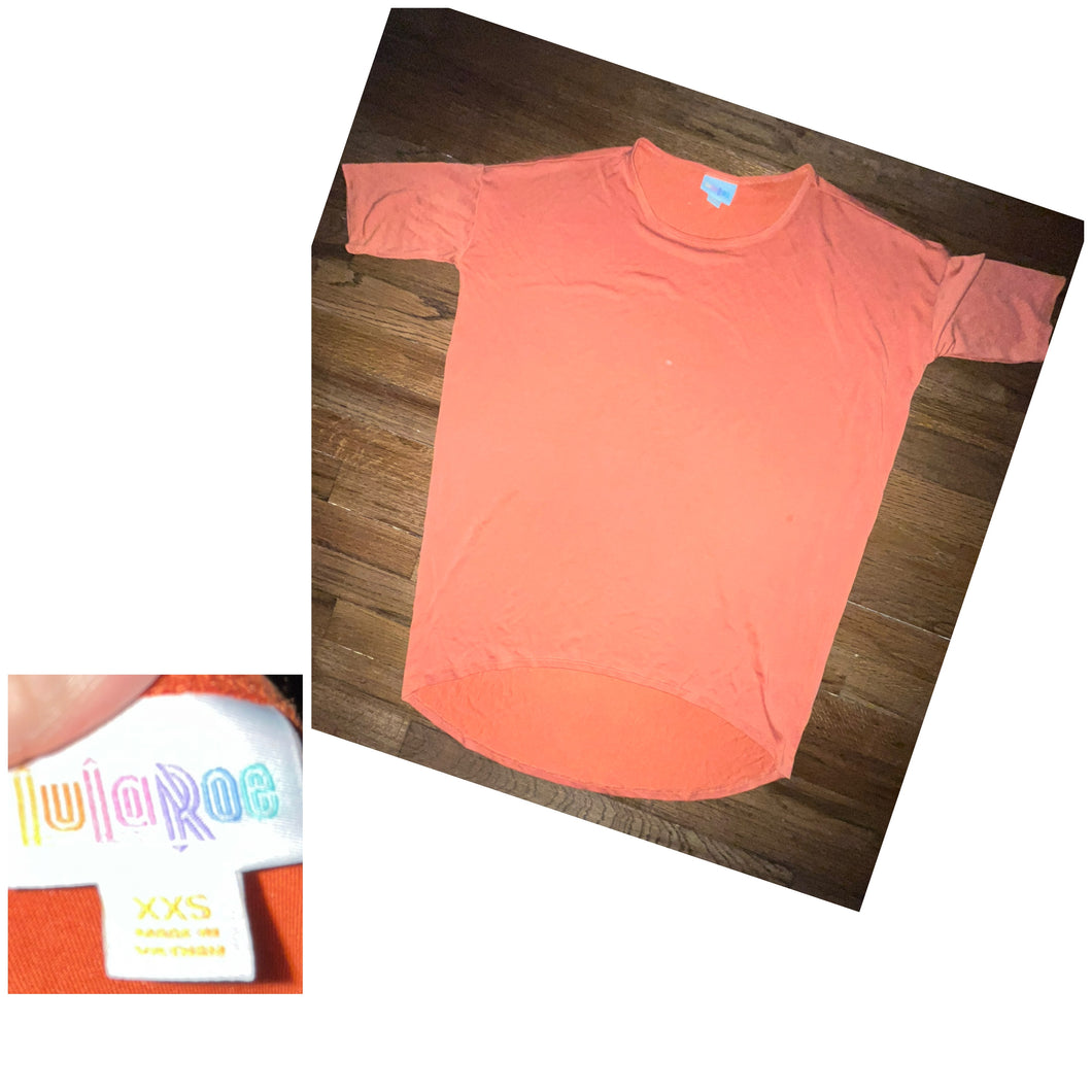 lularoe XXS orange shirt
