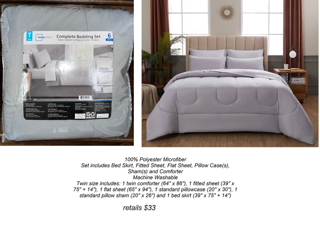 Twin Bedding 6 piece set - size Twin