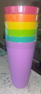 6 pk 32 oz plastic cups dishwasher safe