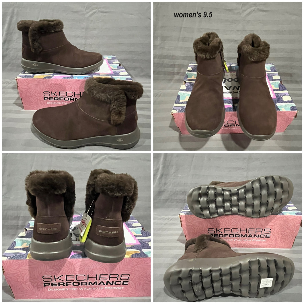 Sketchers Brown Boots - size Womens shoes: 9 1/2