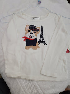 Gymboree bulldog Ls shirt nwt - size 5/5T