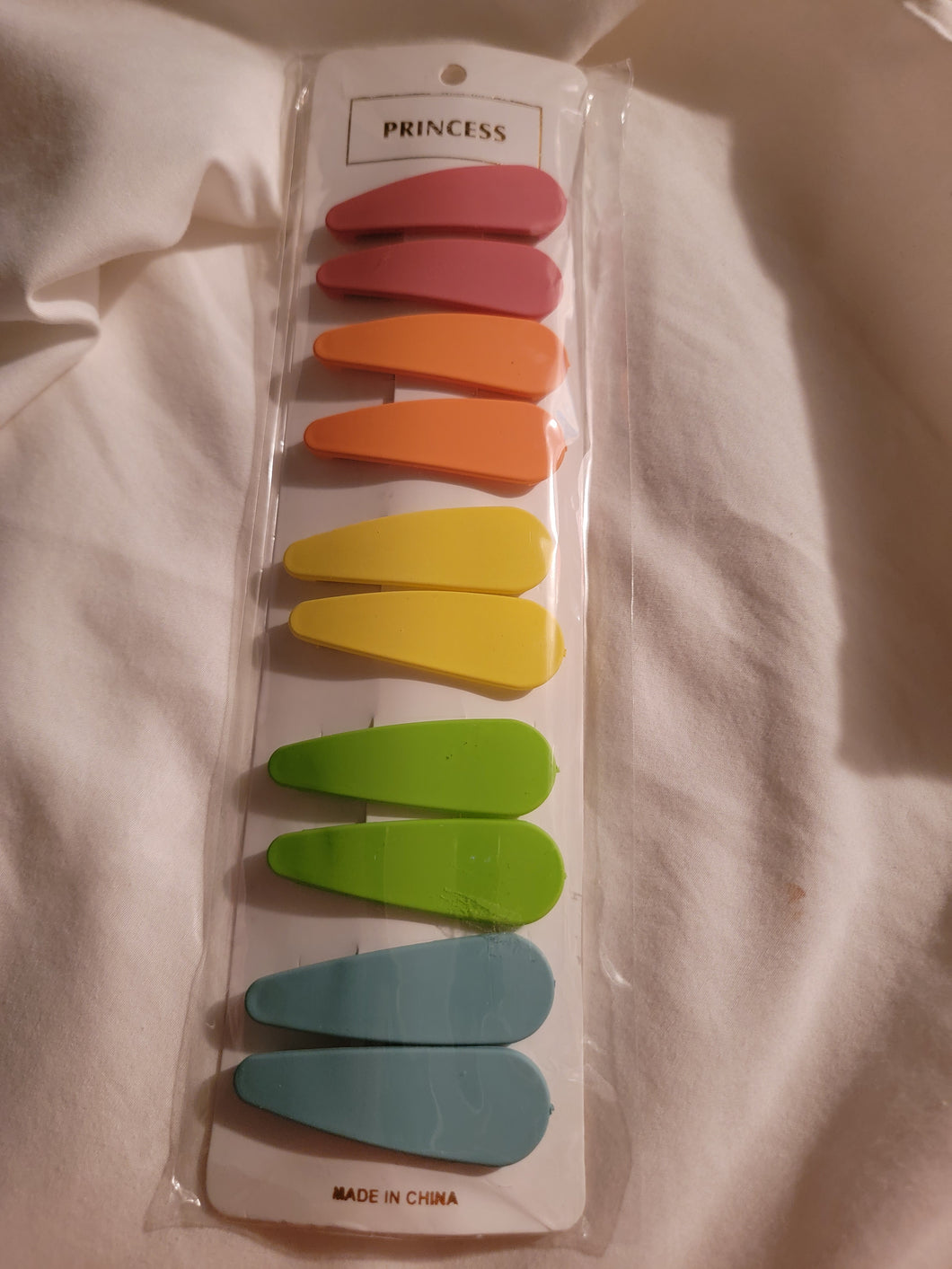 Tear drop barrettes Rainbow brand new