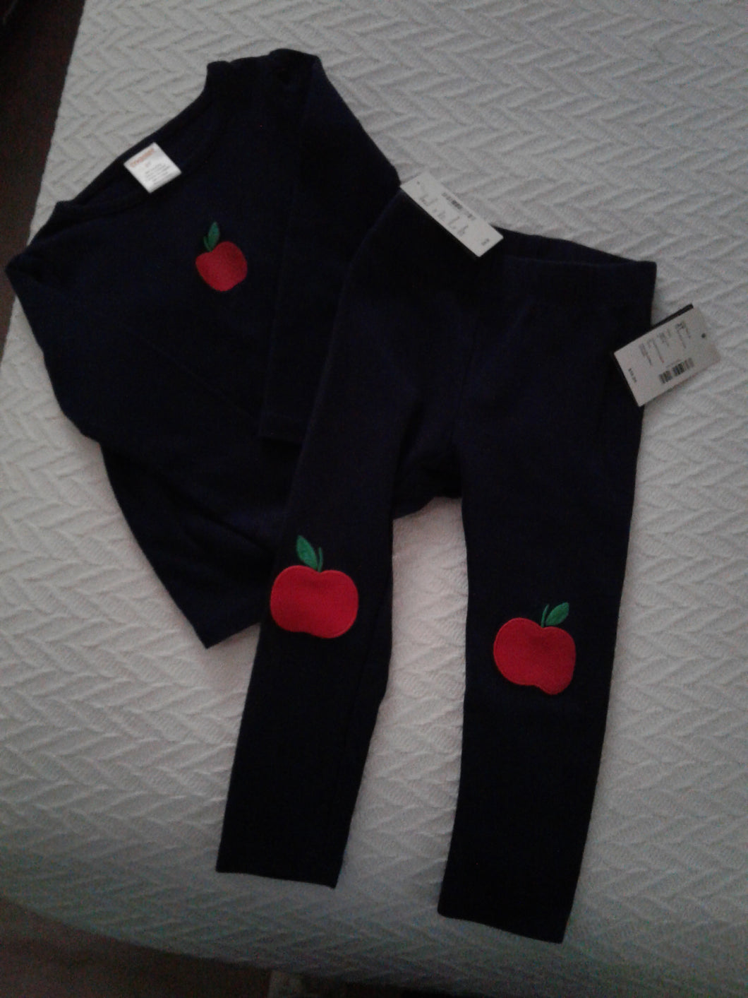Gymboree Navy/ red apple Never worn pants shirt - size 24 months/2T