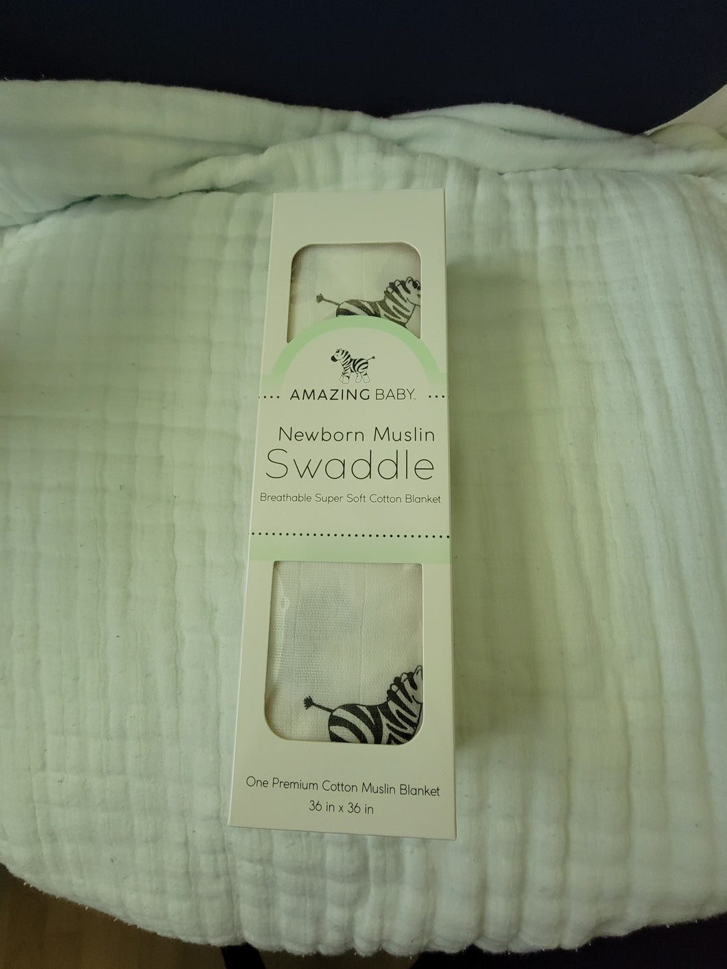 Zebra muslin swaddle Brand new never used