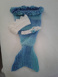 mermaid tail crown & Headband never used knit