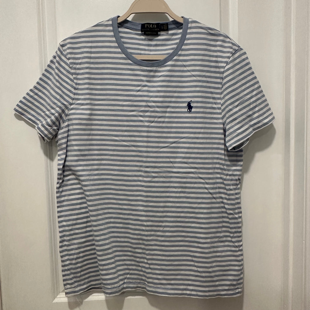 POLO Ralph Lauren Stripe Blue Shirt - size Large