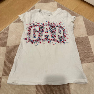 Gap White Logo Tee Small Spot on Front - size 8
