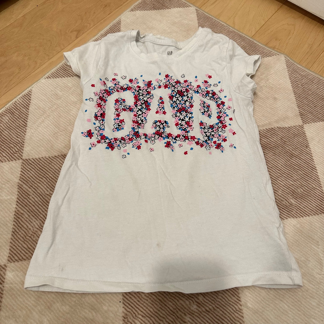 Gap White Logo Tee Small Spot on Front - size 8