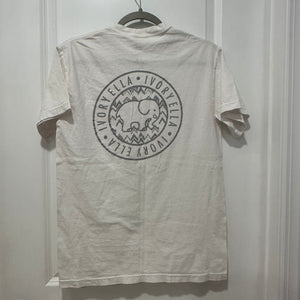 Ivory Ella Pocket Tee White and Grey - size Small