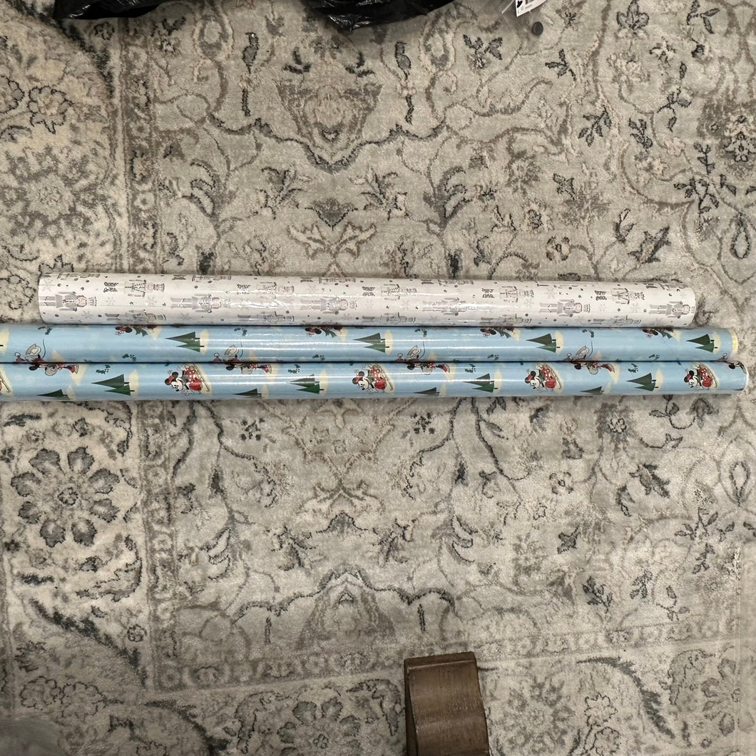 New Christmas Wrapping Paper Three Rolls 2 Mini