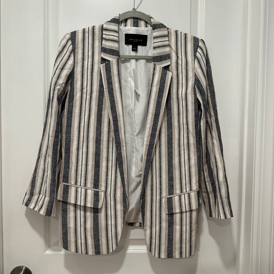 NWT Ann Taylor Striped Blazer size 0