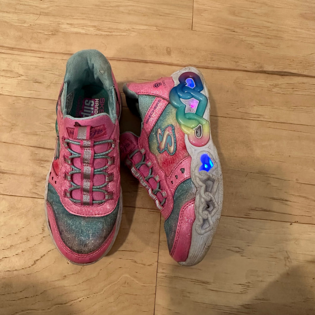 Skechers Pink Slip On Sneakers Light up Does - size Shoes: Youth Size 13