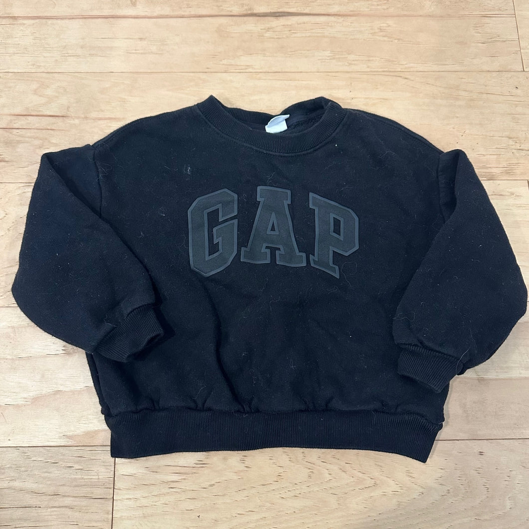 Gap Crewneck Sweatshirt Black Logo - size 3/3T