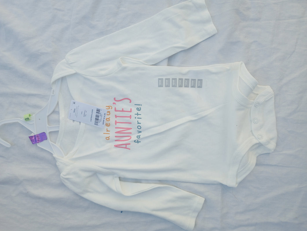 NWT Carters 18M Already aunties Fav L/S - size 18 months