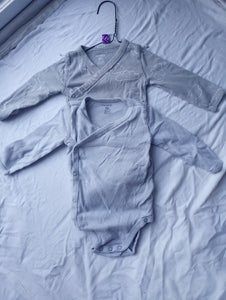 Carters 9M L/S side Button grays unisex - size 9 months