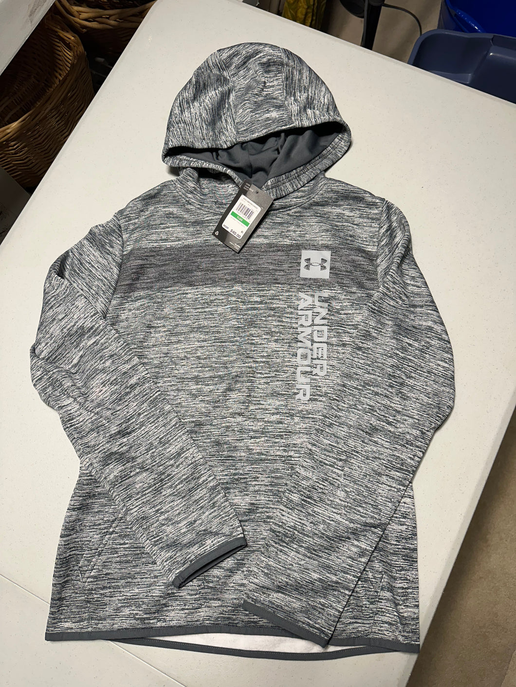 NEW Under Armour Grey hoodie with tag - size Large