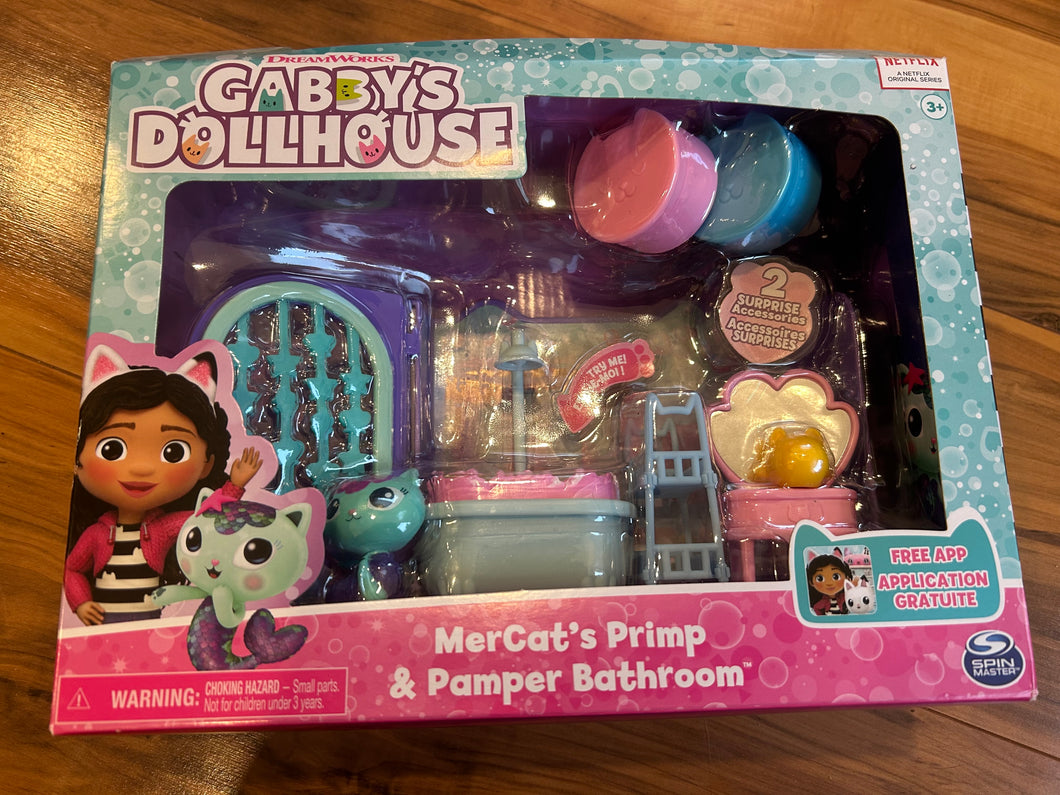 NIB Gabby's Dollhouse MerCat's Bathroom