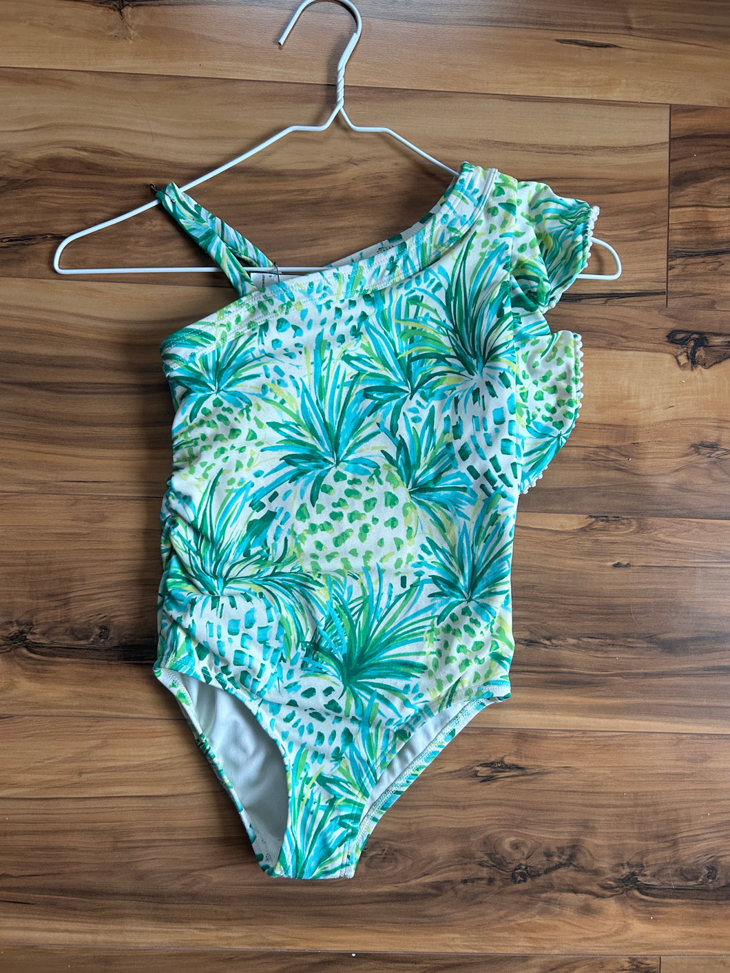 Janie and Jack Green Palm Swimsuit - size 6