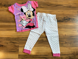 Disney Baby Minnie Short Sleeve Pajama Set - size 24 months/2T